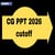 CG PPT Cutoff 2025 - Qualifying Marks, Expected Cut Off